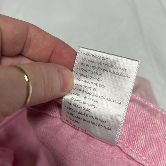 KanCan Pink Shorts Denim Raw Frayed Hem Pockets Womens Size XL Faded Barbiecore - Picture 10 of 10